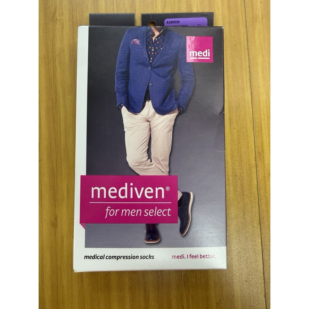 mediven For Men Select Compression Socks Black Moisture Wicking Closed Toe